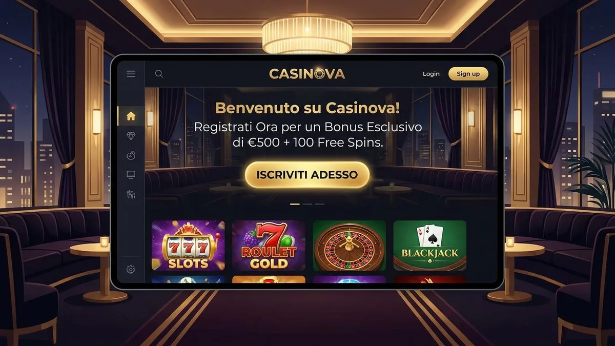 Registrazione con bonus su Casinova